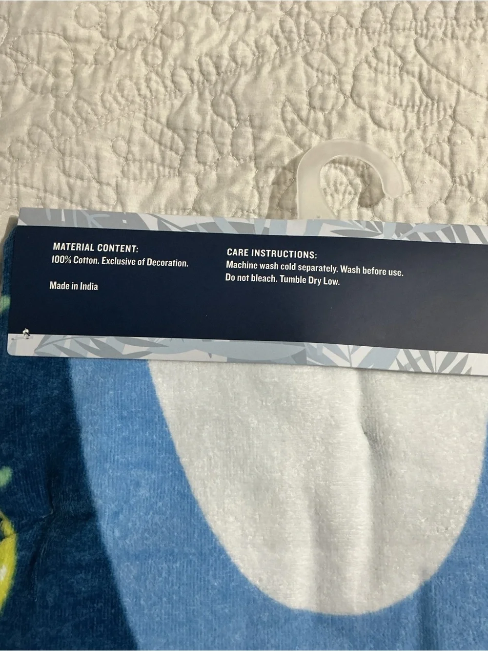 NWT Tommy Bahama Kids Shark Cotton Hooded Towel Poncho 24”x48”